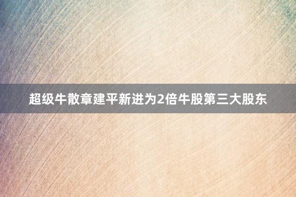 超级牛散章建平新进为2倍牛股第三大股东