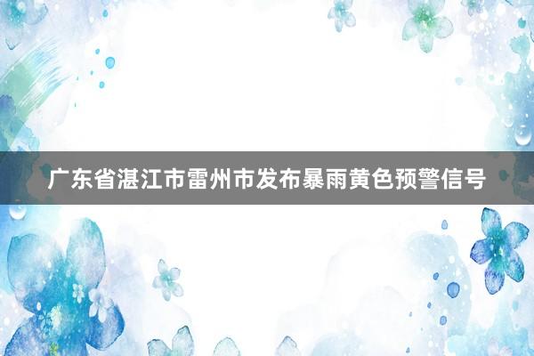 广东省湛江市雷州市发布暴雨黄色预警信号