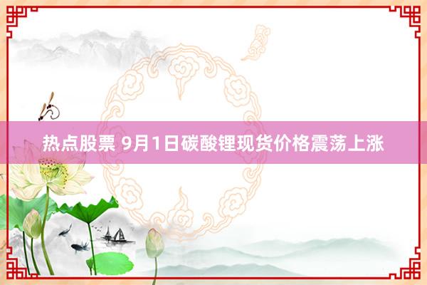 热点股票 9月1日碳酸锂现货价格震荡上涨