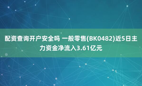配资查询开户安全吗 一般零售(BK0482)近5日主力资金净流入3.61亿元