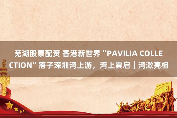 芜湖股票配资 香港新世界“PAVILIA COLLECTION”落子深圳湾上游，湾上雲启｜湾滶亮相
