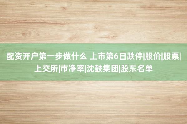 配资开户第一步做什么 上市第6日跌停|股价|股票|上交所|市净率|沈鼓集团|股东名单
