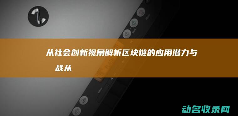 从社会创新视角解析区块链的应用潜力与挑战 (从社会创新视角看待)